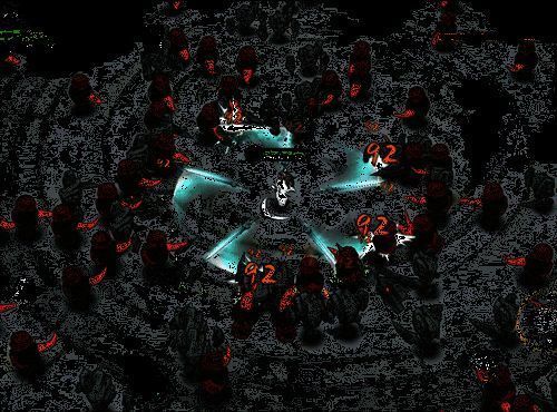 角色释放鹤径剑诀攻击BOSS的动态演示