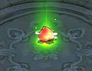 仙桃道具图标与拾取后回血效果展示