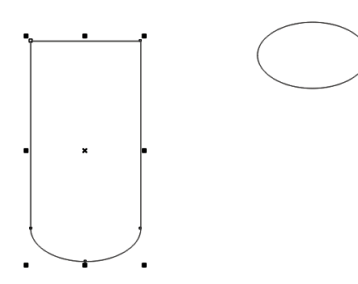 使用焊接功能将图形元素合并为完整圆柱体轮廓
