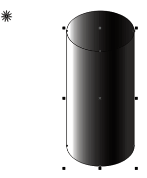 通过渐变填充为圆柱添加逼真光影效果