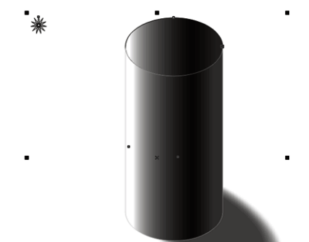 最终完成的圆柱体效果图包含光影与阴影细节