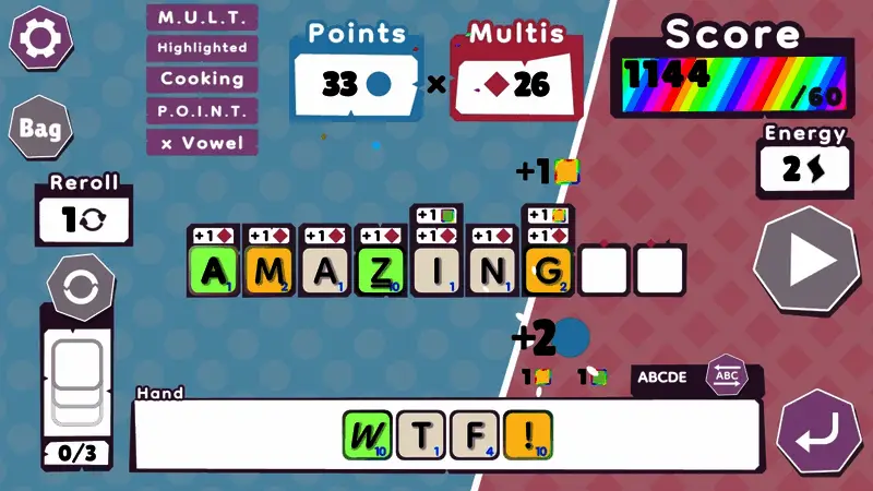 游戏内随机生成的字母组合示意图