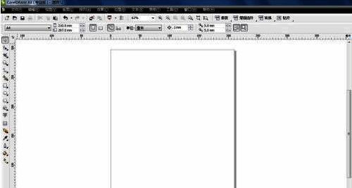 CorelDRAW X4软件主界面展示，工具栏清晰可见