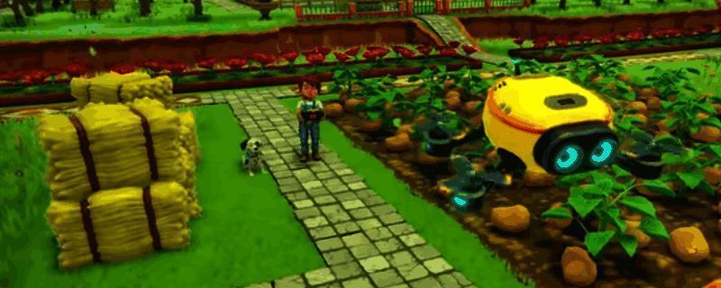 洒水器放置界面示意图，显示商店菜单中的建筑选项卡