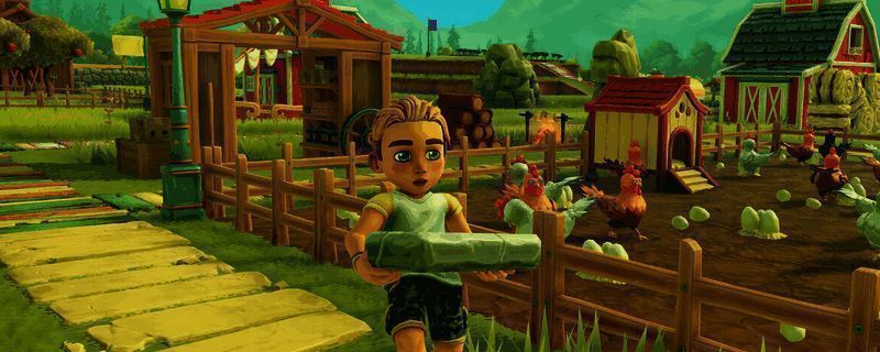 《一起玩农场2》商店菜单界面展示，玩家正在选择建筑物分类