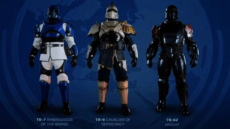 多名角色协同作战的画面，背景为科幻风格的外星战场，充满激烈战斗氛围