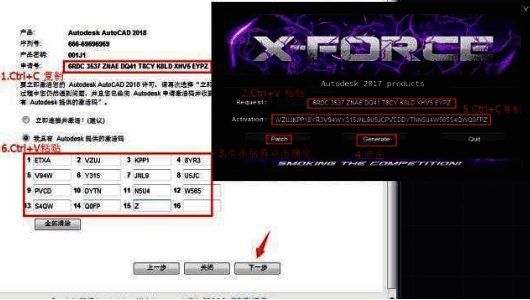 注册机界面，展示生成激活码的过程步骤