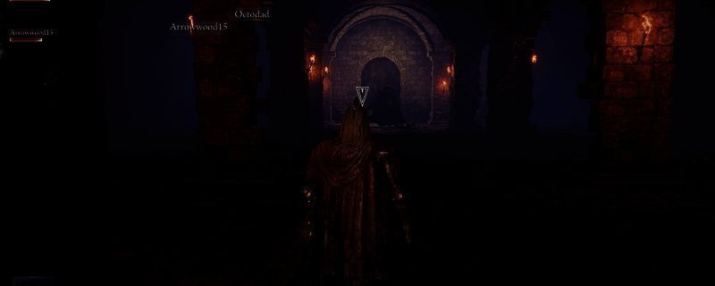 游戏战斗界面展示，角色在昏暗环境下与敌人激烈对抗