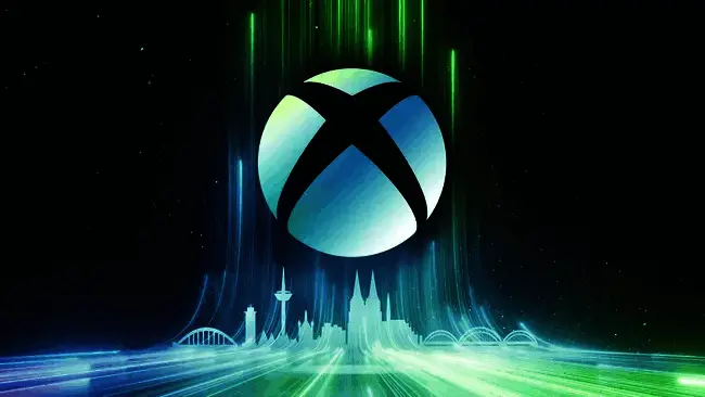 微软Xbox部门办公大楼外观，阳光下的建筑显得冷清