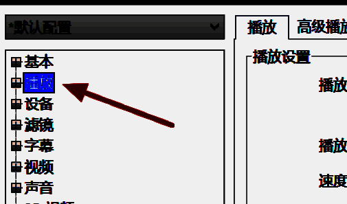 PotPlayer设置界面中的播放选项页面