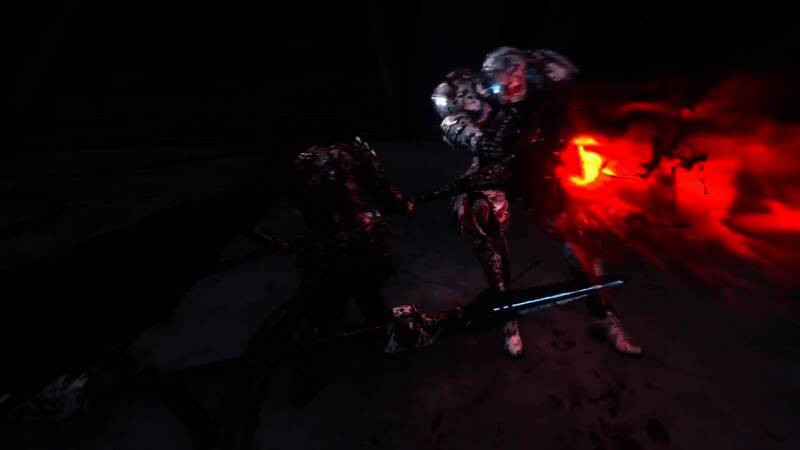 战斗场景特写，角色在空中施展连招，敌人被击飞破碎，画面充满张力