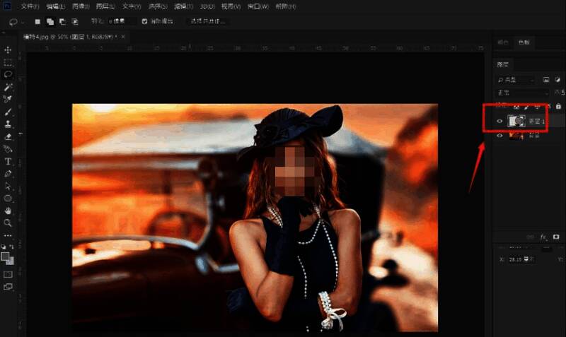 动感模糊设置面板参数调节示意图