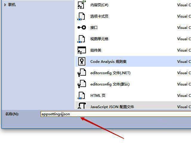 成功创建的JSON文件在项目资源管理器中显示