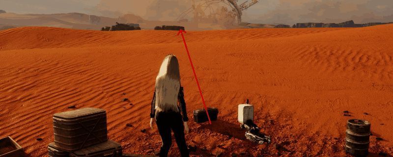 剑星大沙漠区域星之泪位置示意图，雕塑旁标注具体拾取点