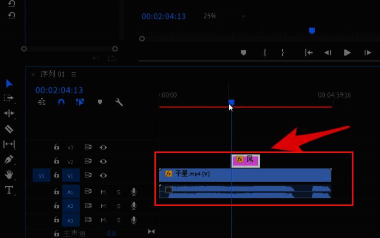 Adobe Premiere Pro效果控件面板，位置属性已激活关键帧