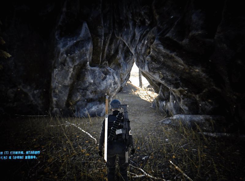 玩家在海滩边搭建的简易房屋和烧烤架场景