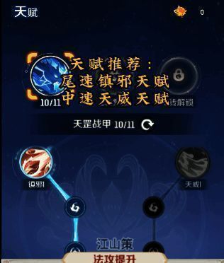 天宫职业天赋界面展示，重点标注推荐加点路径