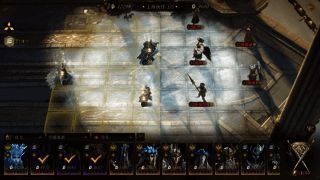 游戏内骰子检定界面，红色骰子正在滚动，周围显示技能释放成功与否的结果