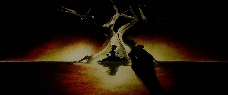 周年印象曲《千年醒》MV截图，沙画风格展现文物复苏场景