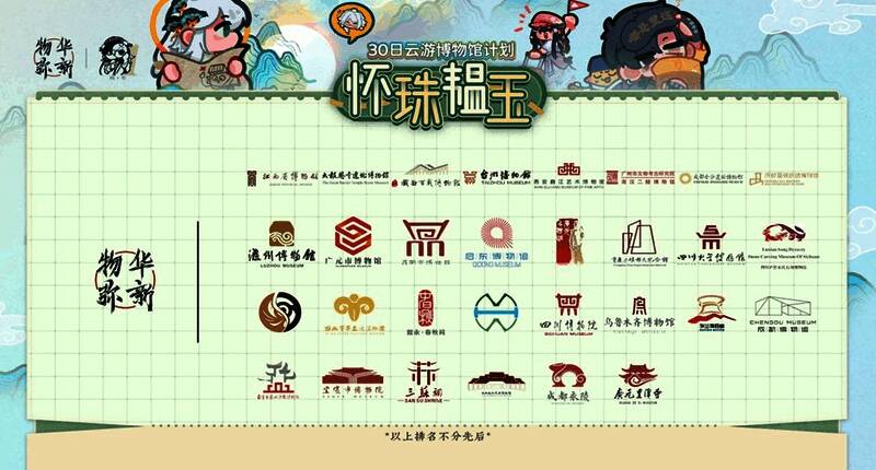 博物馆联动活动现场照片，玩家参与签到与互动体验