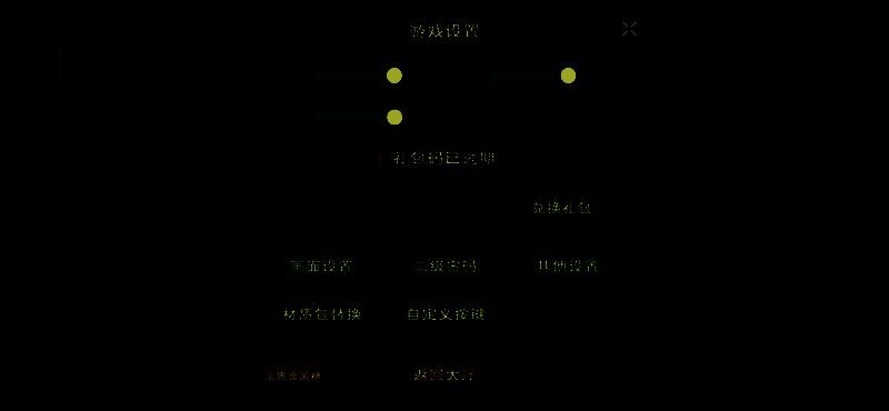 游戏设置菜单示意图，红圈标注礼包码入口位置