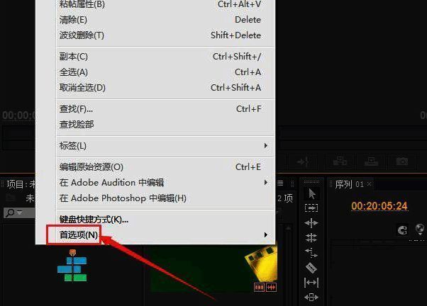 Adobe Premiere Pro首选项窗口中的常规设置选项