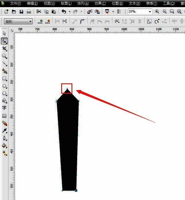 鼠标双击图形进入旋转模式，准备复制旋转后的图形