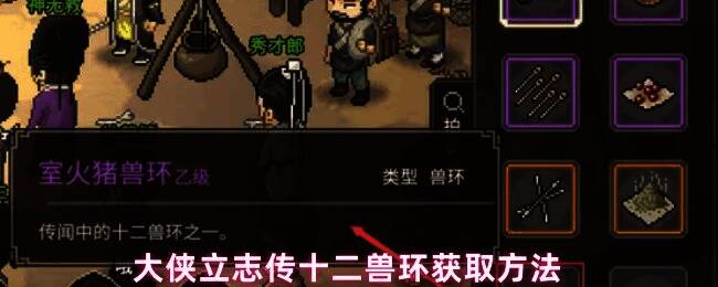 游戏界面展示十二兽环收集进度