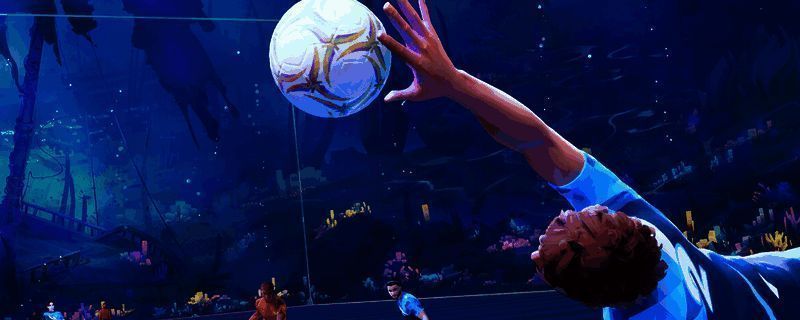 《开球！REMATCH》游戏中前锋射门动作特写，球员正对球门准备射门