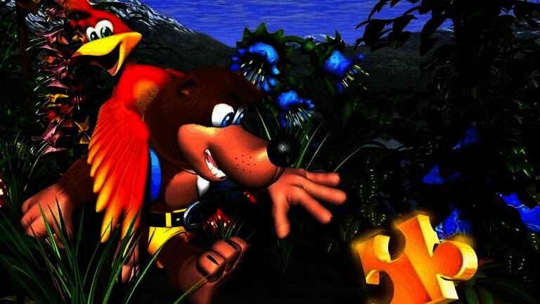 Rare工作室总部外观，门前竖立着标志性LOGO牌