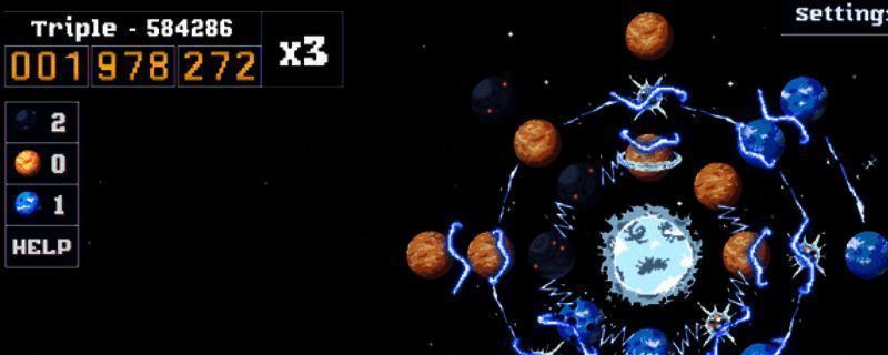 游戏主界面展示，深邃宇宙背景中漂浮着神秘的几何结构