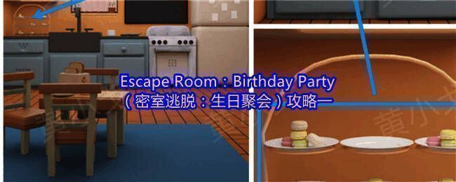Escape Room：Birthday Party 游戏封面展示，画面呈现一个热闹的生日派对场景