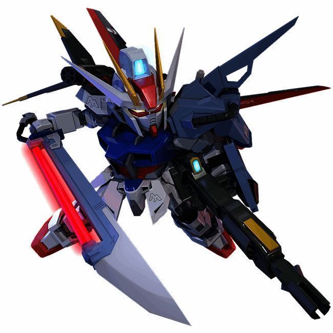 完美强袭高达释放技能瞬间画面，多道光束与近战攻击交织