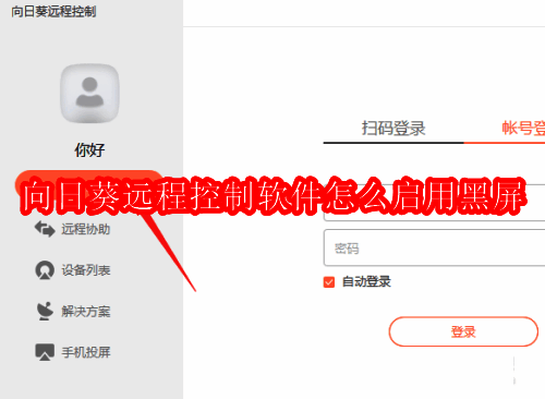 向日葵远程控制软件主界面展示
