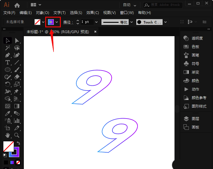 Adobe Illustrator中为文字添加渐变描边与复制偏移效果