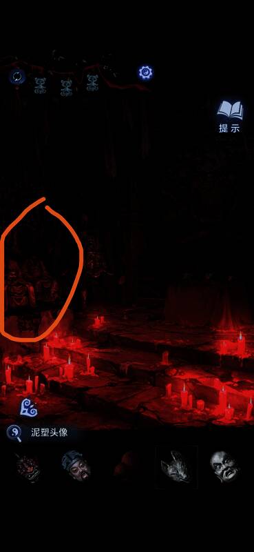 泥塑头像按特定顺序摆放在供桌上