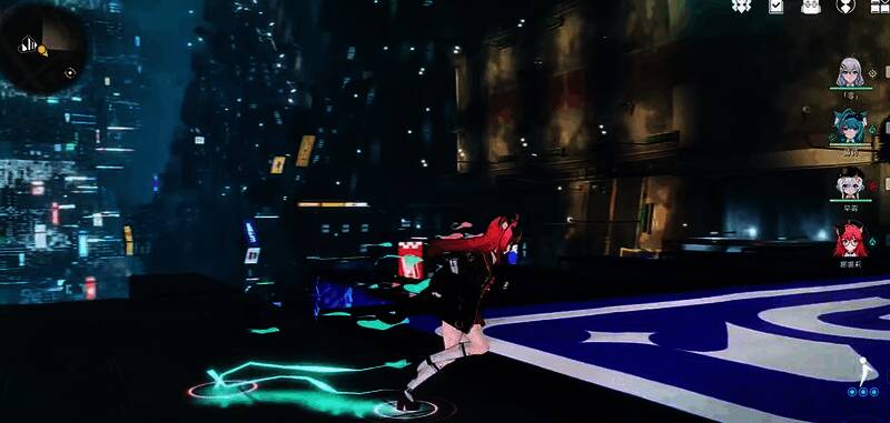 娜娜莉使用灵能震荡，周围形成紫色能量波纹，敌人被震飞