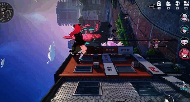 娜娜莉开启异能护盾，身体被蓝色光环包裹，抵御敌人攻击