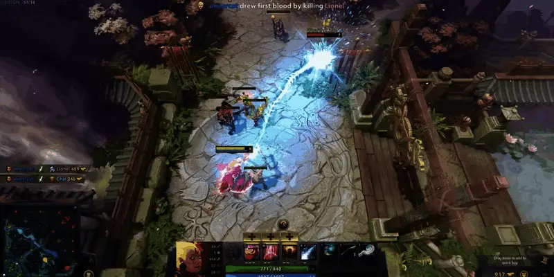 DOTA2精美细腻的画面表现，技能特效绚丽且清晰可辨