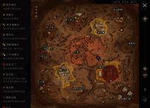 地图局部放大图，标注多个资源点分布