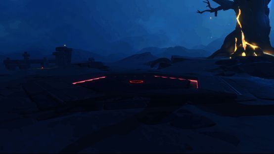 MOMO岛·混沌场景图，枯木林立，氛围神秘