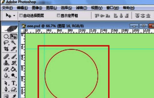 鼠标拖动绘制圆形的示意图展示