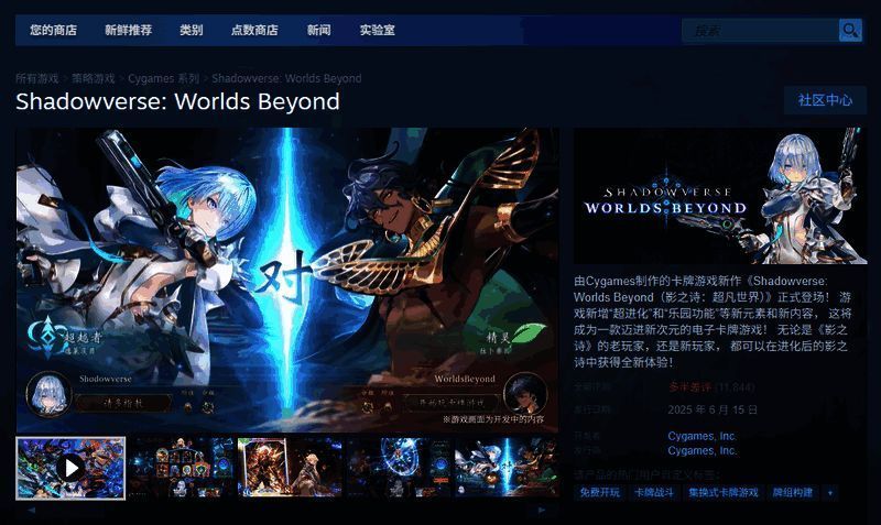 Steam商店页面截图显示游戏封面与价格信息
