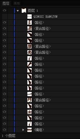 图层面板显示层级调整选项