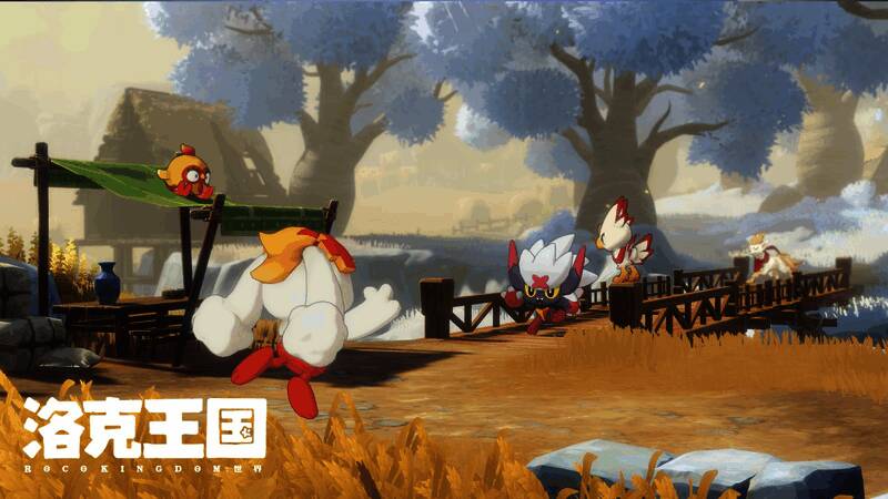 精灵互动场景，小洛克与多种精灵友好相处