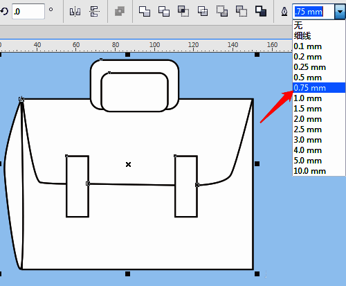 最终调整后的公文包图形完整效果图