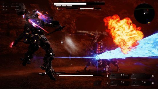 四名玩家操控不同机甲组队作战，配合默契