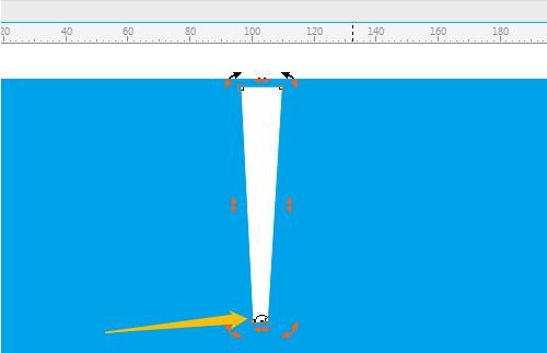 鼠标正在拖动旋转控制点以调整旋转中心