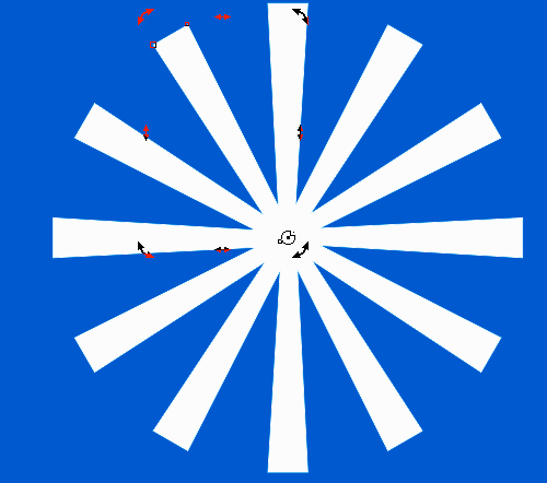 进一步复制出更多小矩形形成完整放射结构