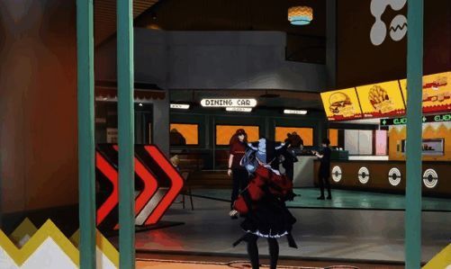 玩家在卡吉玛餐厅包间内与好友共进晚餐的场景画面